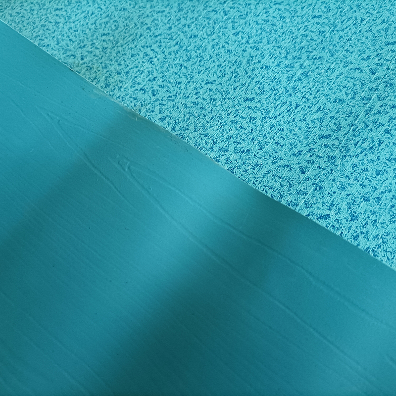 Floor Linoleum PVC Carpet Plastic Flooring Non Tear Blue Backing