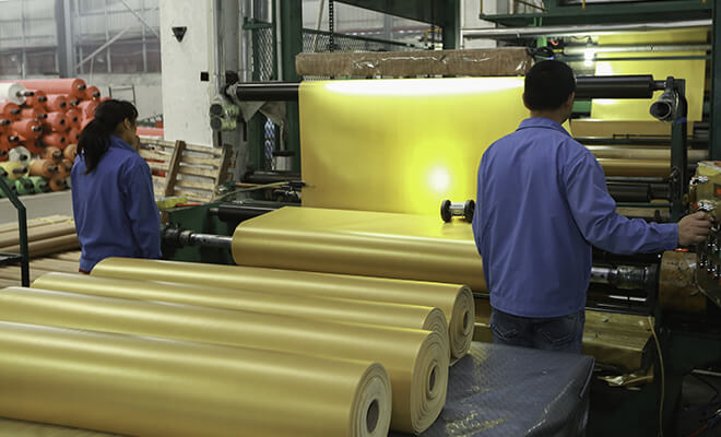 producing pvc color film