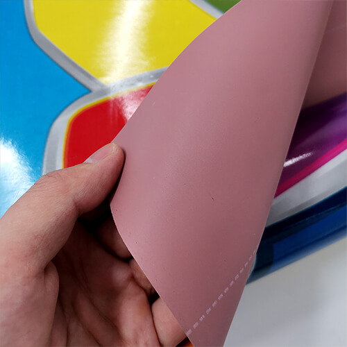 ST1# Tear-Resistant PVC Flooring with Blue / Pink / White  Backing