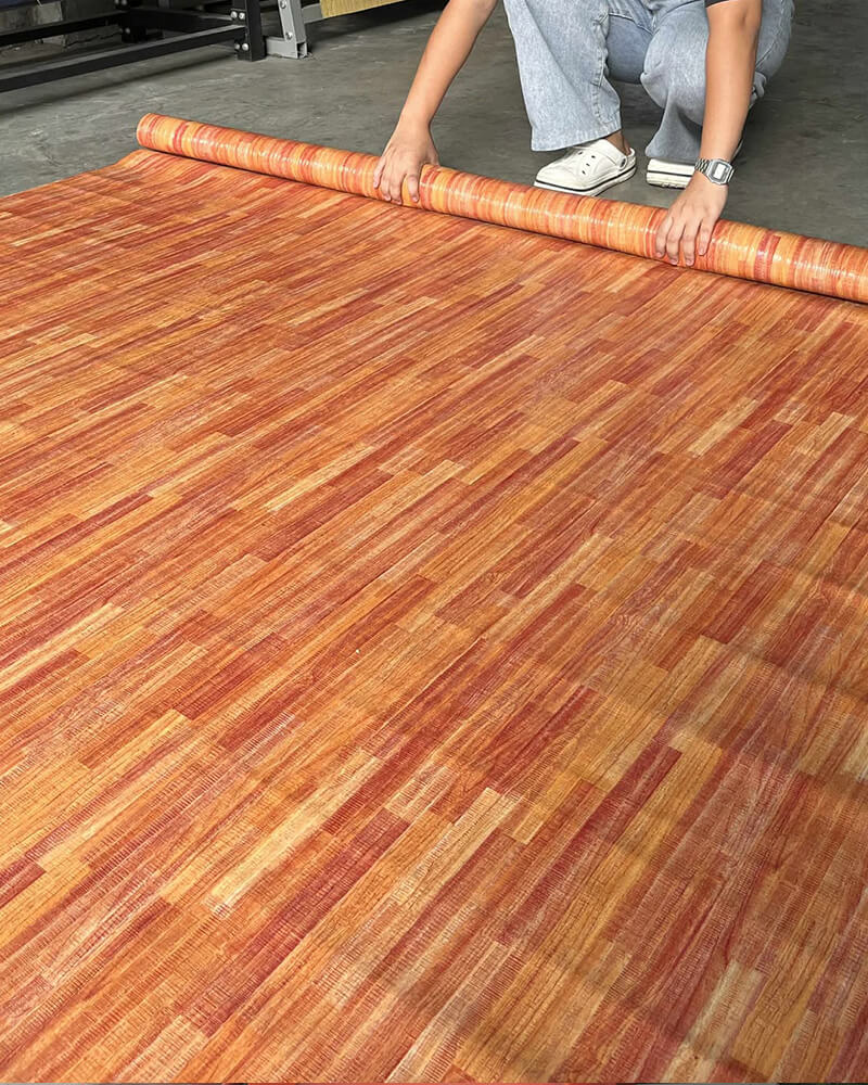 PVC flooring roll used as indoor floor covering